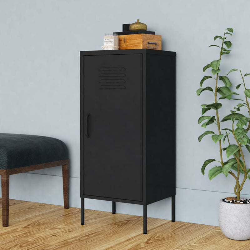 Storage Cabinet Black 42.5x35x101.5 cm Steel