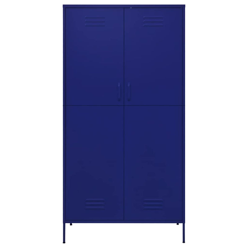 Wardrobe Navy Blue 90x50x180 cm Steel