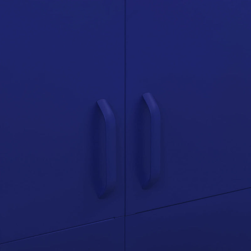 Wardrobe Navy Blue 90x50x180 cm Steel