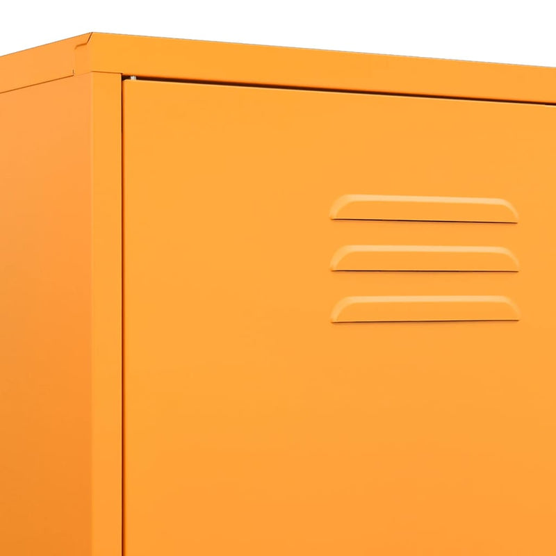 vidaXL Wardrobe Mustard Yellow 90x50x180 cm Steel