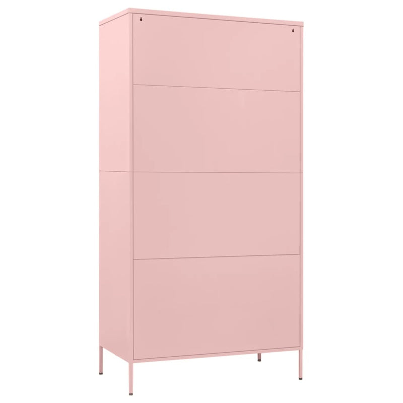vidaXL Wardrobe Pink 90x50x180 cm Steel