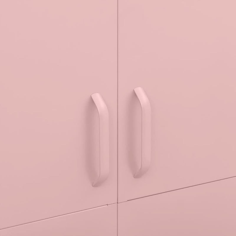 vidaXL Wardrobe Pink 90x50x180 cm Steel