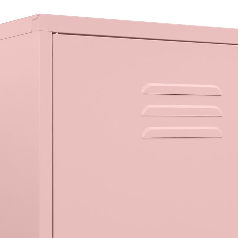 vidaXL Wardrobe Pink 90x50x180 cm Steel