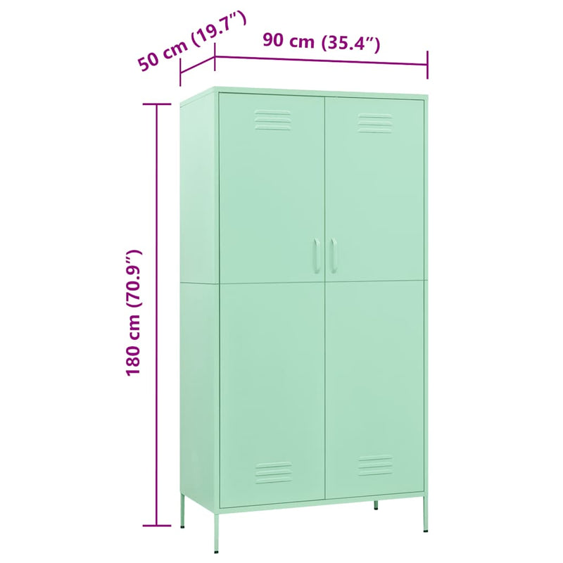Wardrobe Mint 90x50x180 cm Steel