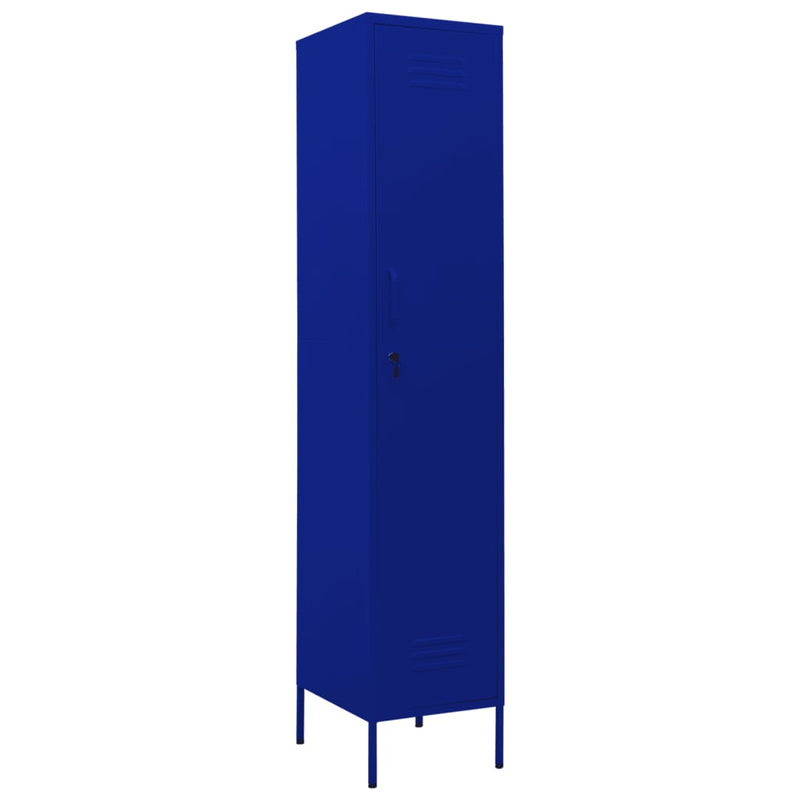 Locker Cabinet Navy Blue 35x46x180 cm Steel