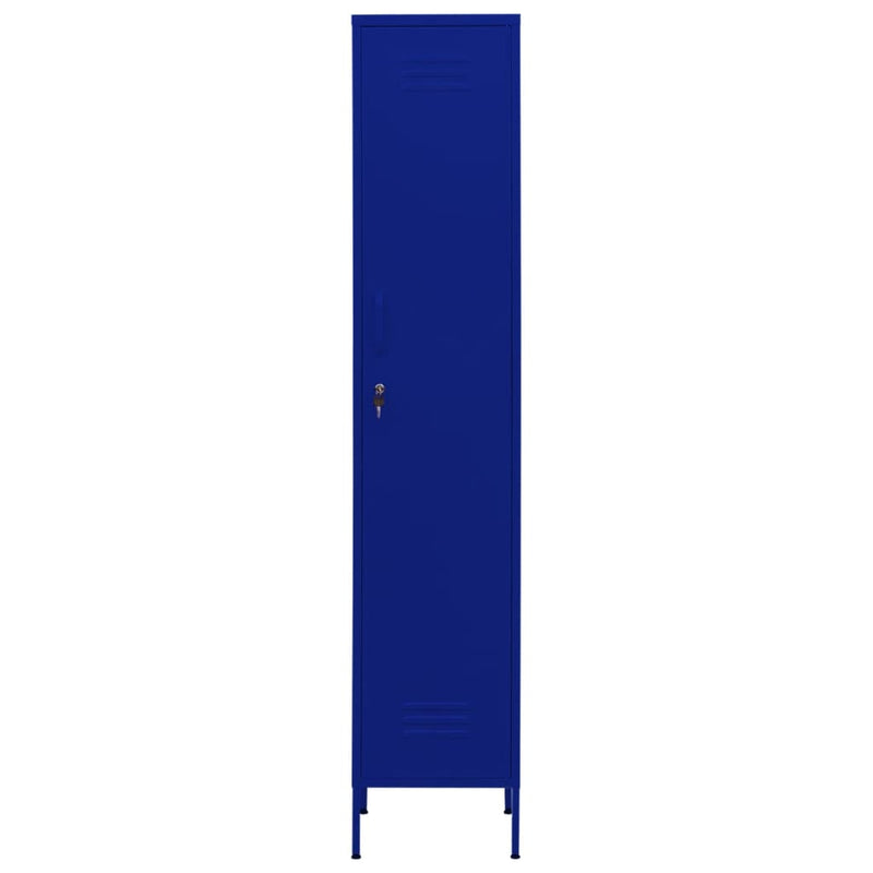 Locker Cabinet Navy Blue 35x46x180 cm Steel