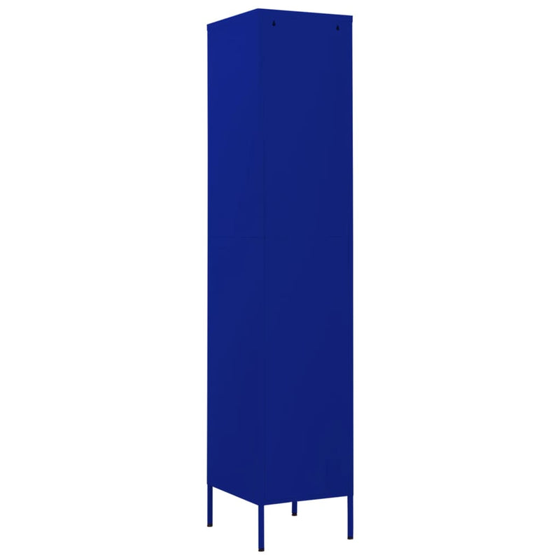 vidaXL Locker Cabinet Navy Blue 35x46x180 cm Steel