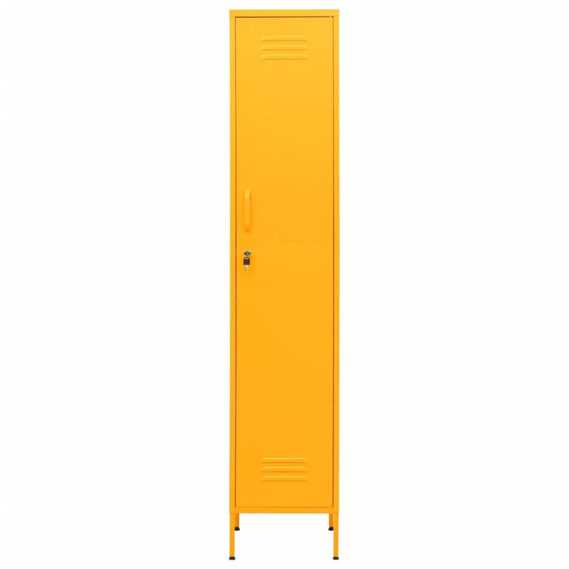 Locker Cabinet Mustard Yellow 35x46x180 cm Steel