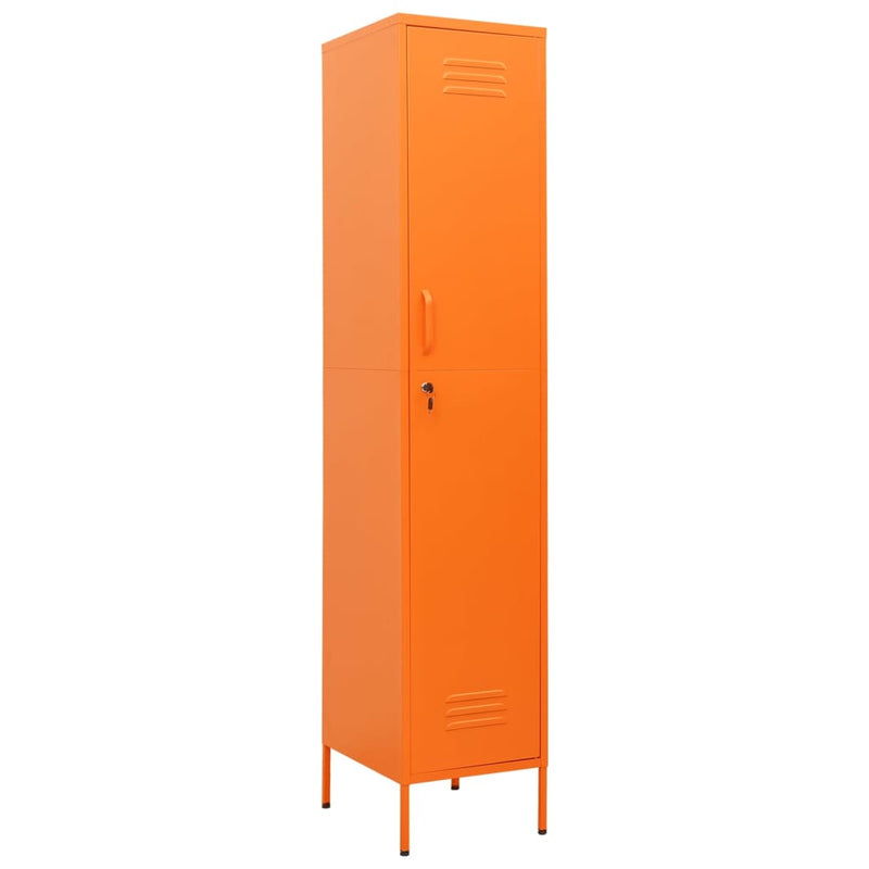 Locker Cabinet Orange 35x46x180 cm Steel