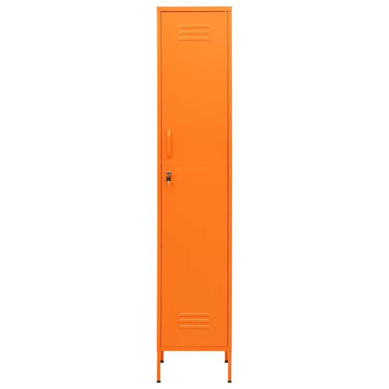 Locker Cabinet Orange 35x46x180 cm Steel