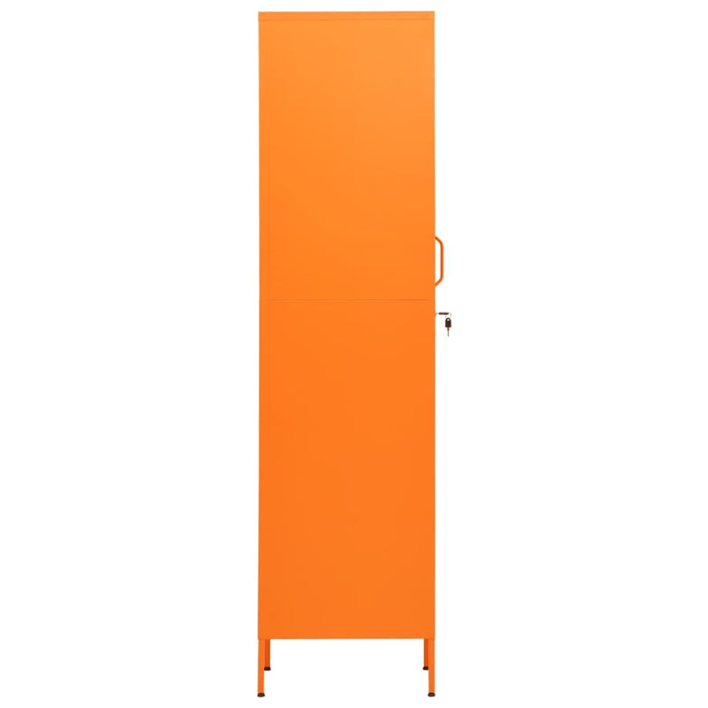 Locker Cabinet Orange 35x46x180 cm Steel