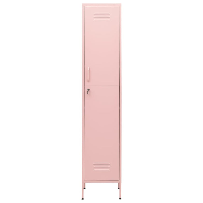 Locker Cabinet Pink 35x46x180 cm Steel