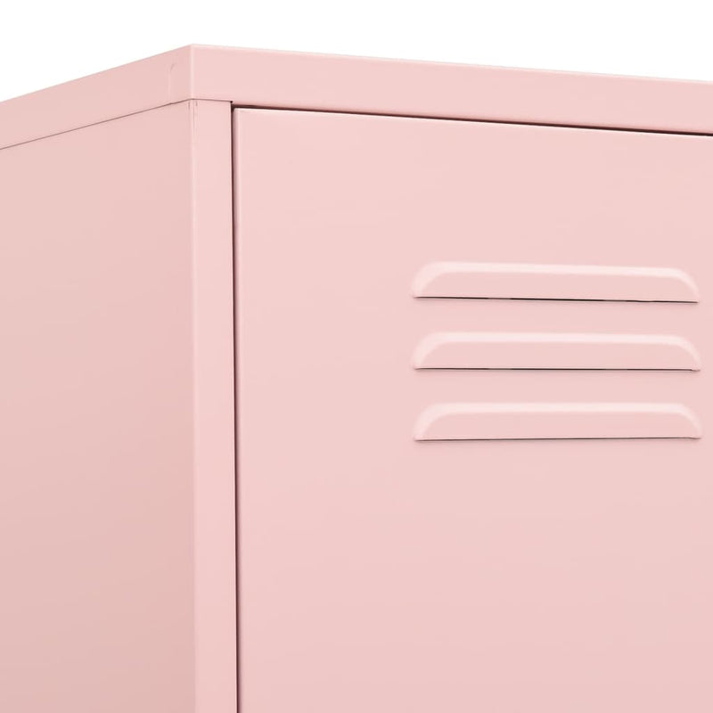 Locker Cabinet Pink 35x46x180 cm Steel