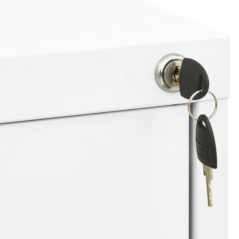 vidaXL Filing Cabinet White 46x62x72.5 cm Steel