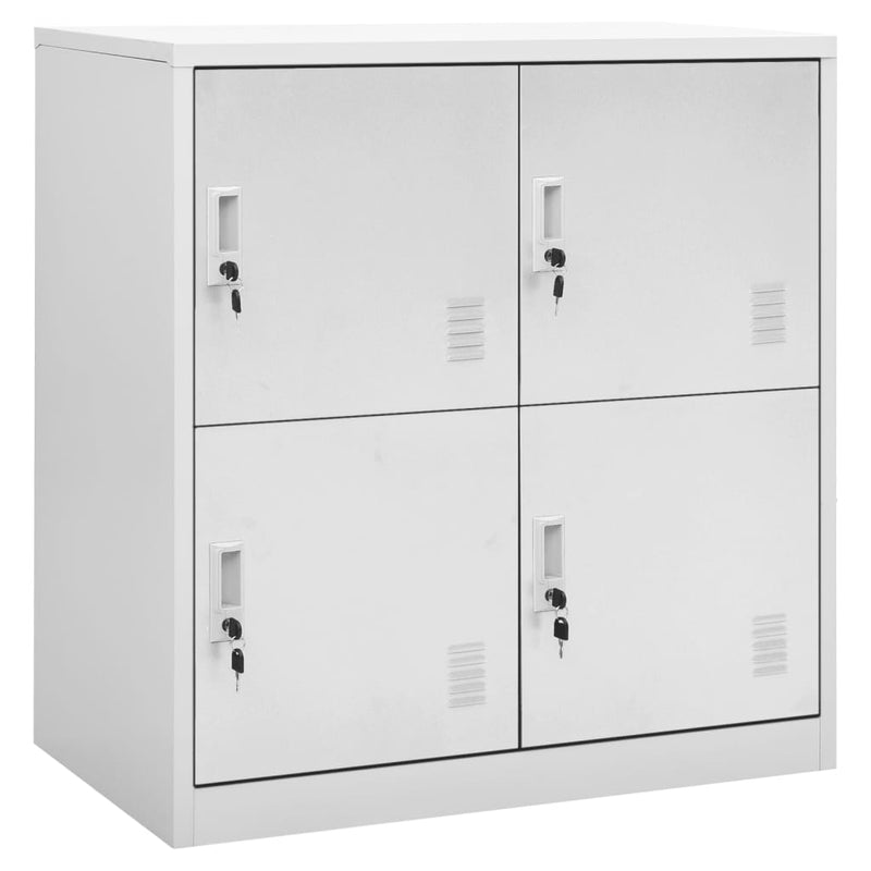 vidaXL Locker Cabinet Light Grey 90x45x92.5 cm Steel