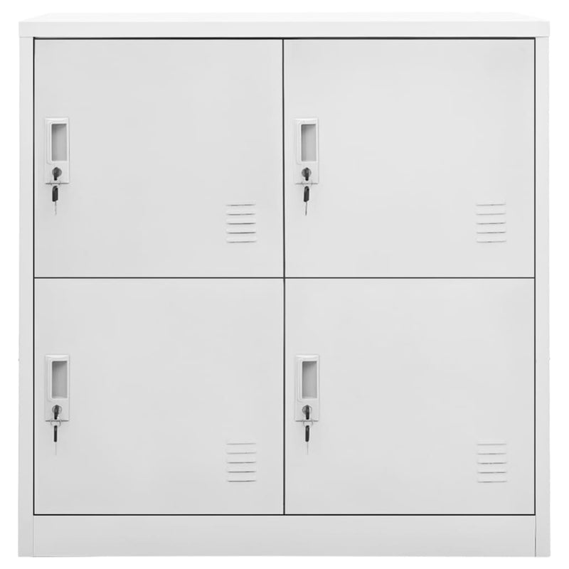 vidaXL Locker Cabinet Light Grey 90x45x92.5 cm Steel