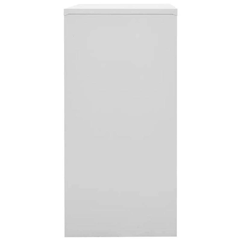 Locker Cabinet Light Grey and Red 90x45x92.5 cm Steel