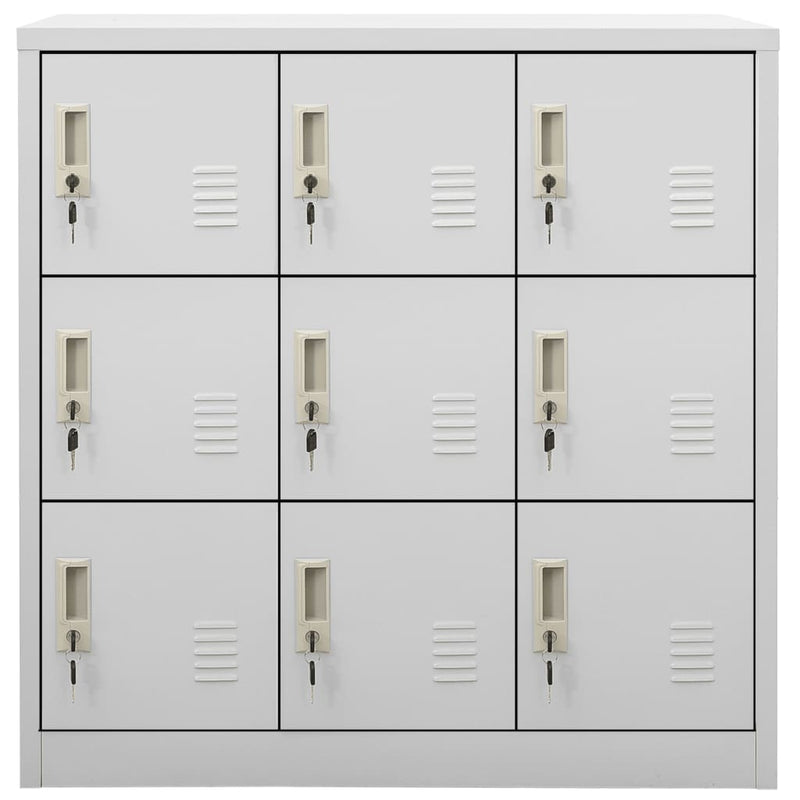 vidaXL Locker Cabinet Light Grey 90x45x92.5 cm Steel