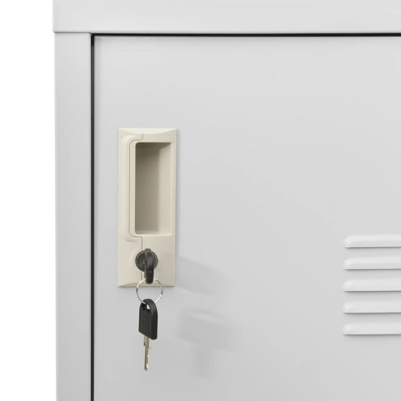 vidaXL Locker Cabinet Light Grey 90x45x92.5 cm Steel