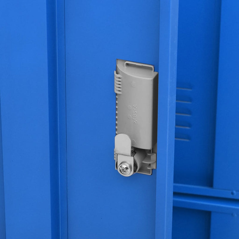 vidaXL Locker Cabinet Light Grey and Blue 90x45x92.5 cm Steel