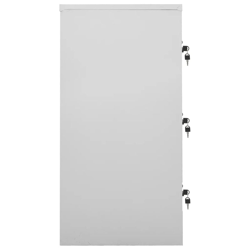 Locker Cabinet Light Grey and Green 90x45x92.5 cm Steel
