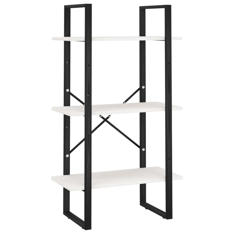 vidaXL Storage Shelf White 60x30x105 cm Solid Pine Wood