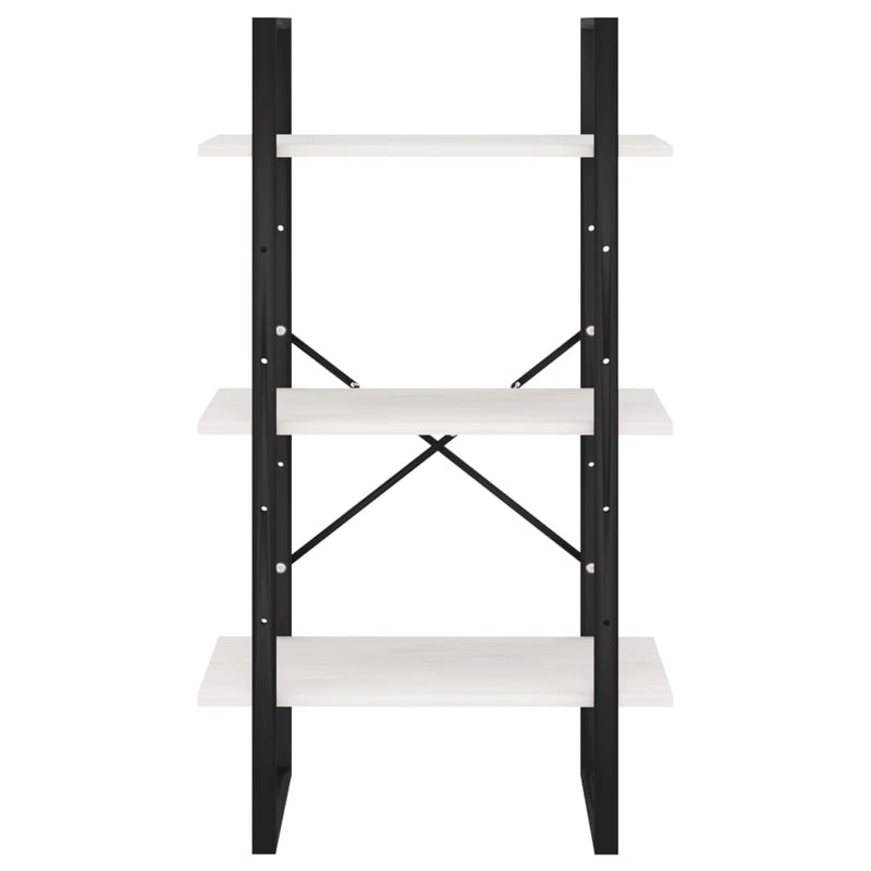 vidaXL Storage Shelf White 60x30x105 cm Solid Pine Wood