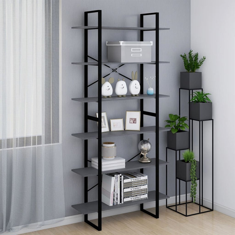 vidaXL High Cabinet Grey 100x30x210 cm Solid Pine Wood