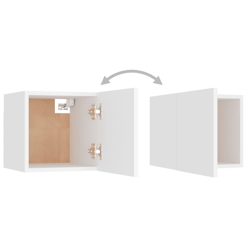 vidaXL 3 Piece TV Cabinet Set White Engineered Wood