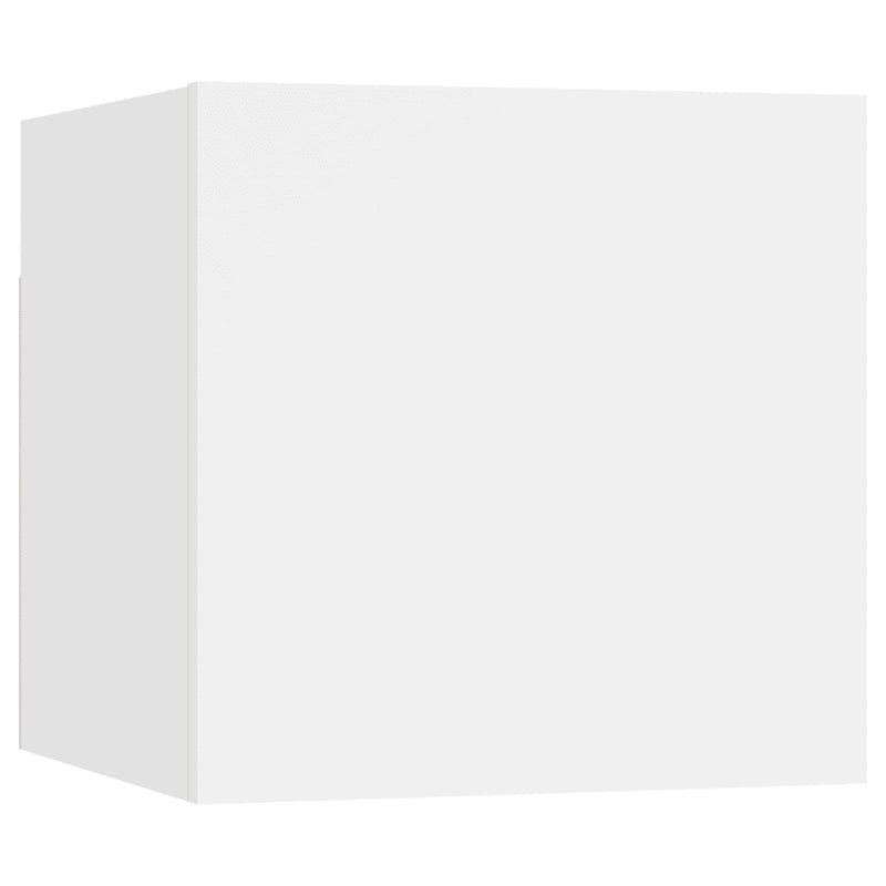 6 Piece TV Cabinet Set White Engineered Wood