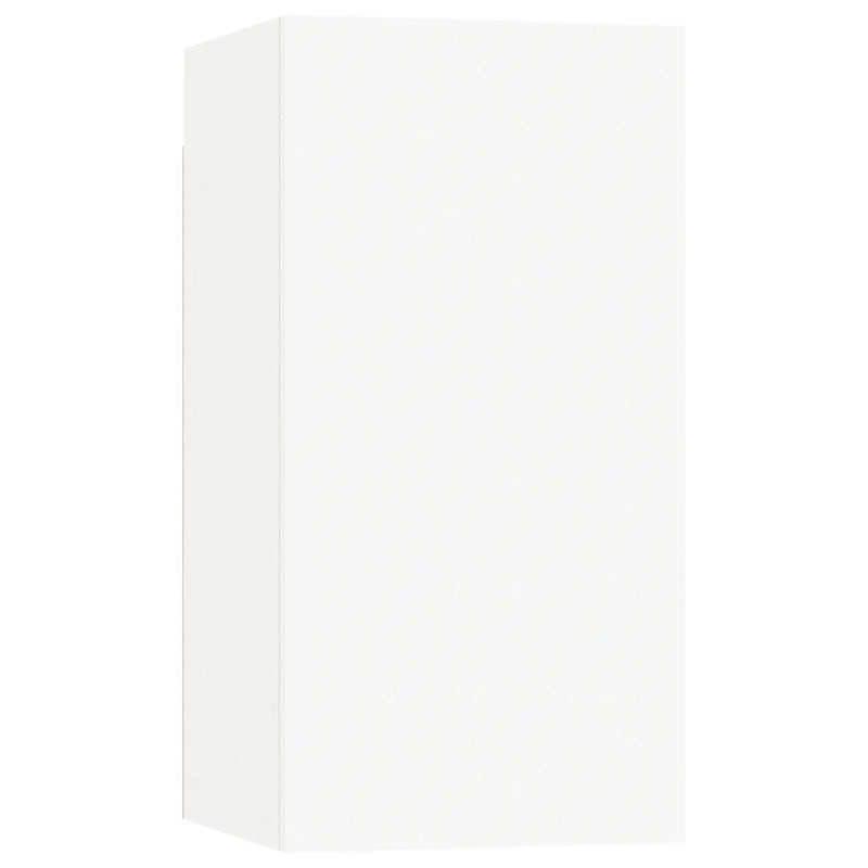 5 Piece TV Cabinet Set White Engineered Wood