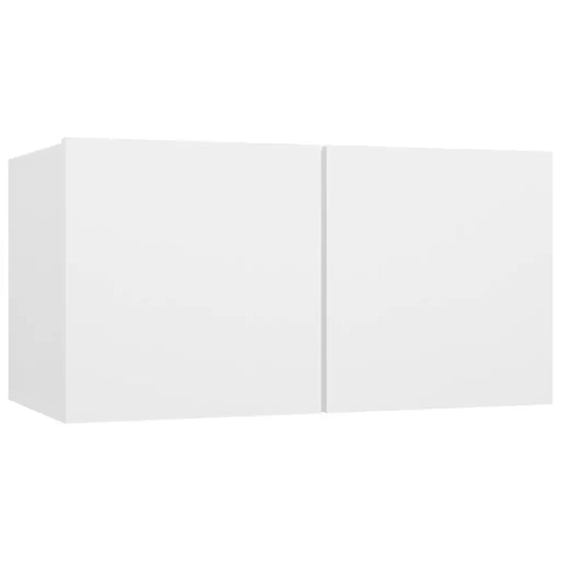 5 Piece TV Cabinet Set White Engineered Wood