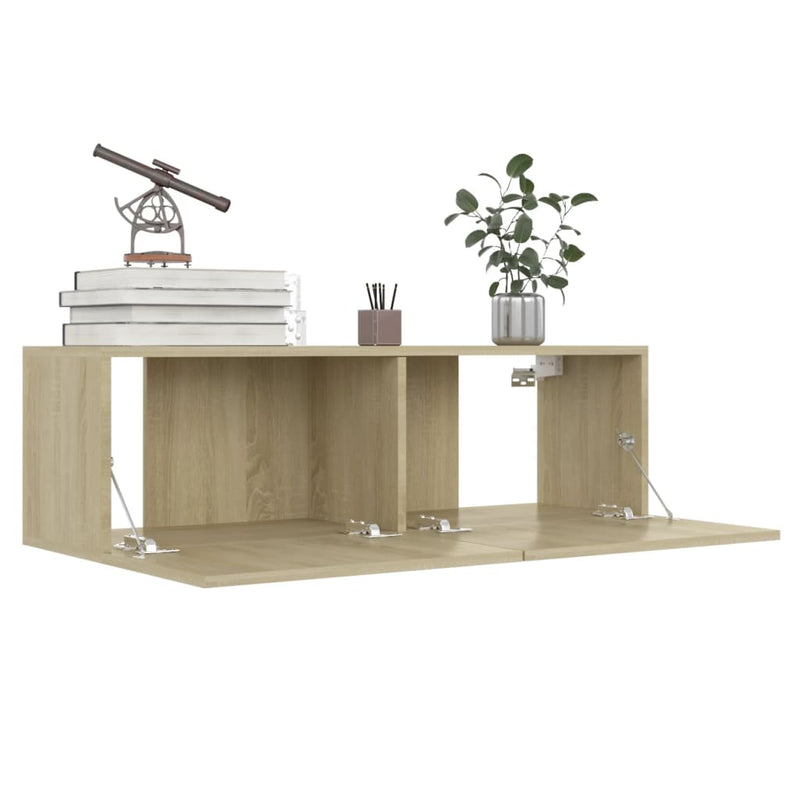vidaXL 4 Piece TV Cabinet Set Sonoma Oak Engineered Wood