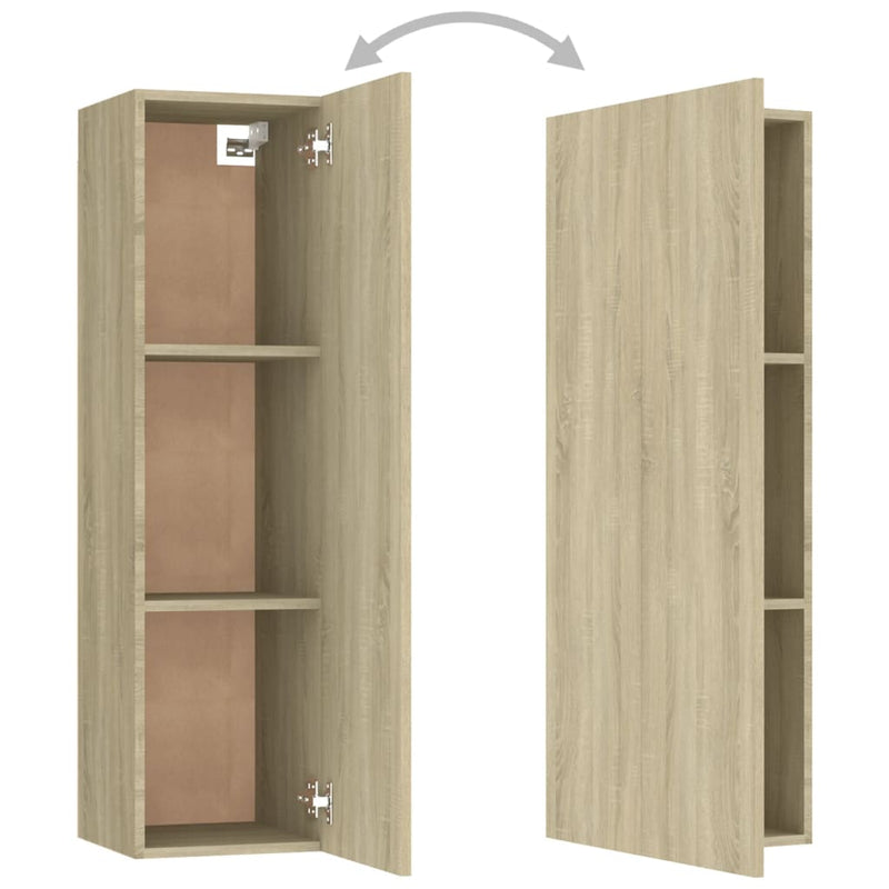 vidaXL 4 Piece TV Cabinet Set Sonoma Oak Engineered Wood