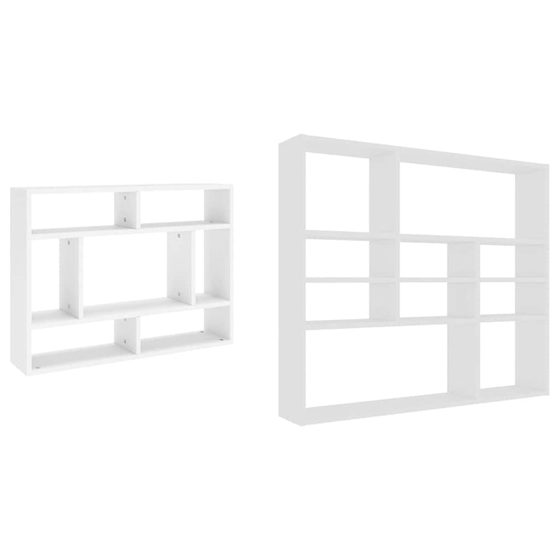 Wall Shelf White 75x16x55 cm Engineered Wood