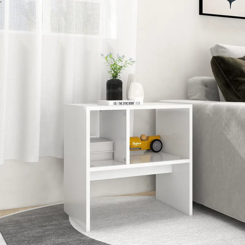 Side Table White 50x30x50 cm Engineered Wood