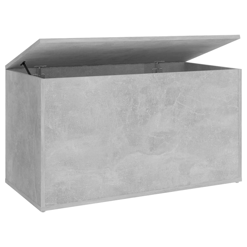 Storage Chest Concrete Grey 84x42x46 cm Engineered Wood