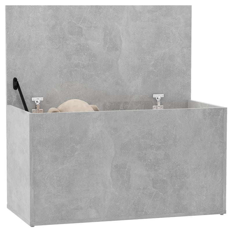 Storage Chest Concrete Grey 84x42x46 cm Engineered Wood