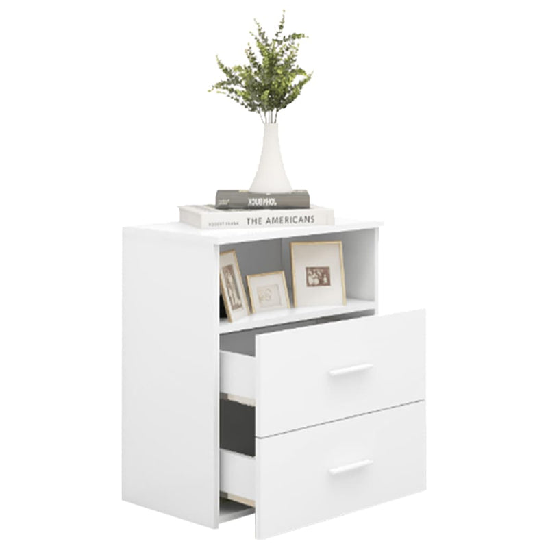vidaXL Bed Cabinet White 50x32x60 cm