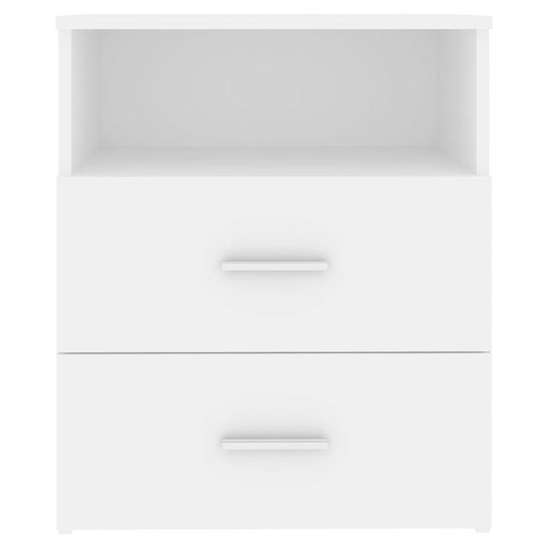 vidaXL Bed Cabinets 2 pcs White 50x32x60 cm