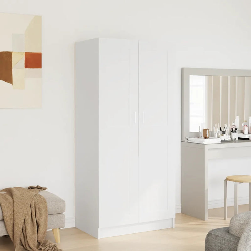 Wardrobe White 82.5x51.5x180 cm Engineered Wood