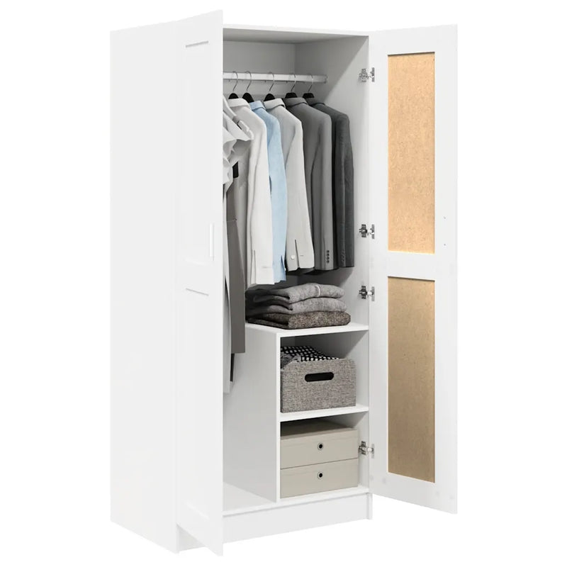 Wardrobe White 82.5x51.5x180 cm Engineered Wood