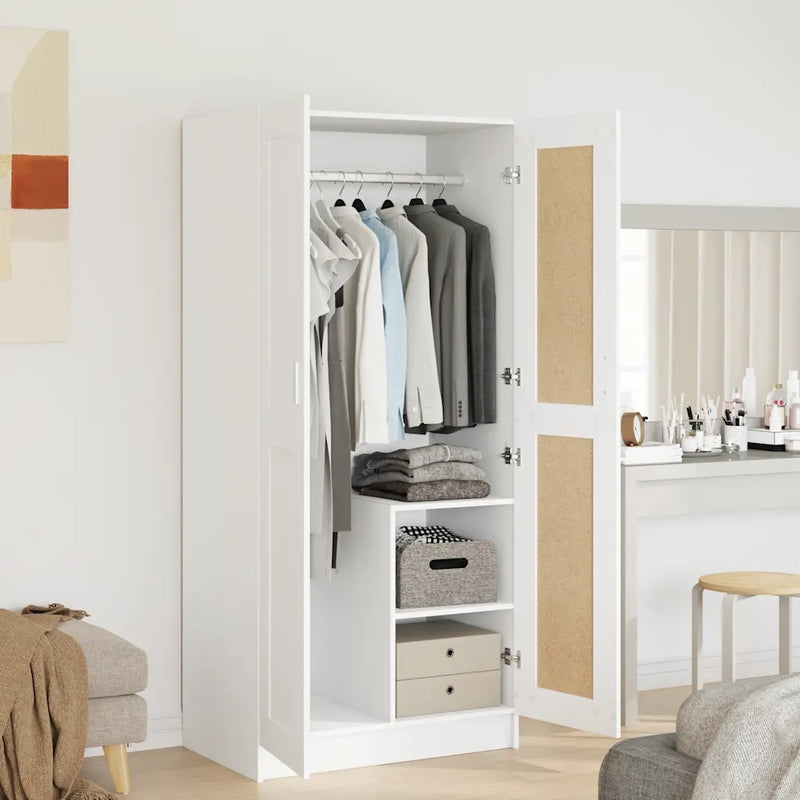 Wardrobe White 82.5x51.5x180 cm Engineered Wood