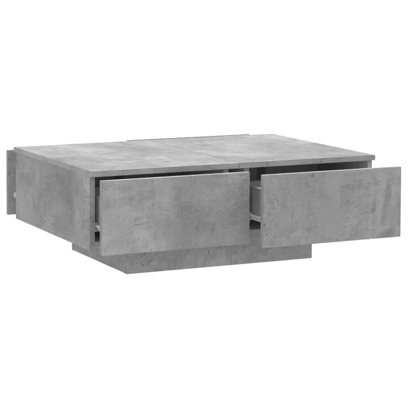 vidaXL Coffee Table Concrete Grey 90x60x31 cm Engineered Wood