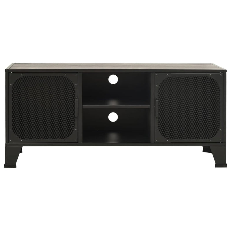 vidaXL TV Cabinet Grey 105x36x47 cm Metal and MDF