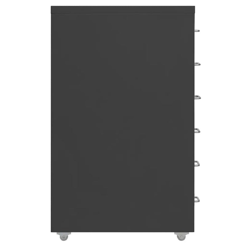 Mobile File Cabinet Anthracite 28x41x69 cm Metal