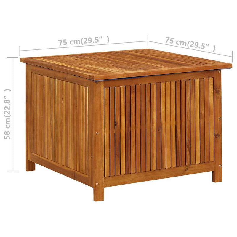 vidaXL Garden Storage Box 75x75x58 cm Solid Wood Acacia