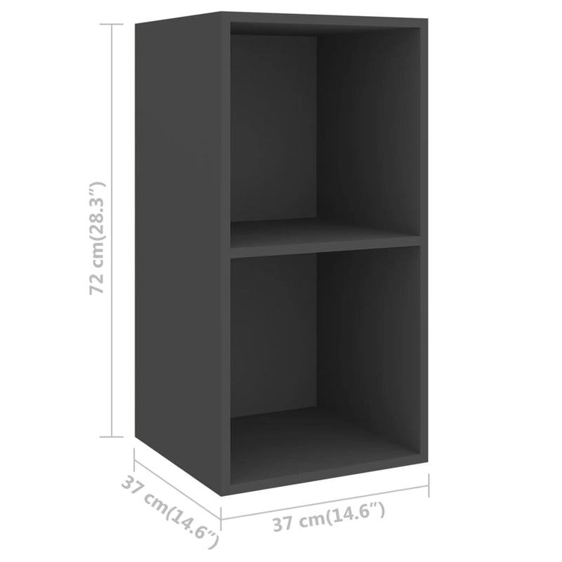 vidaXL 5 Piece TV Cabinet Set Grey Engineered Wood
