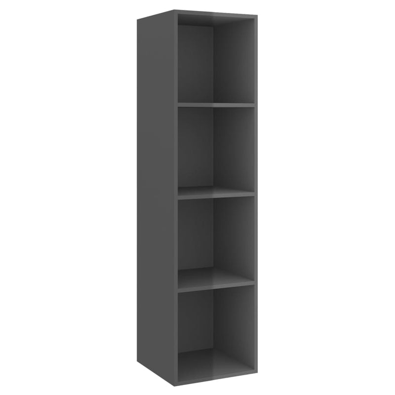 vidaXL 5 Piece TV Cabinet Set High Gloss Grey Engineered Wood