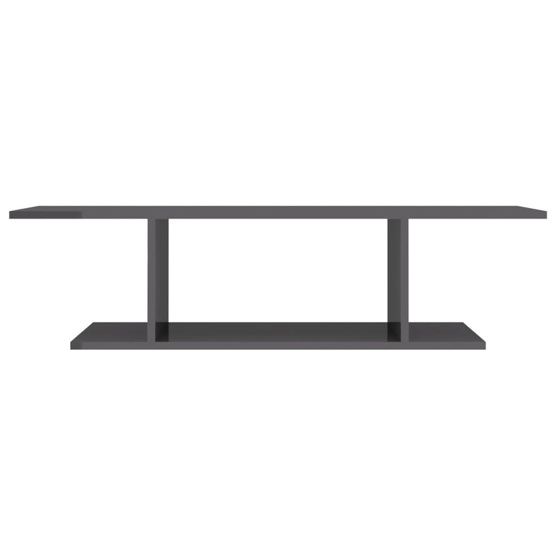 vidaXL Wall Mounted TV Cabinet High Gloss Grey 103x30x26.5 cm